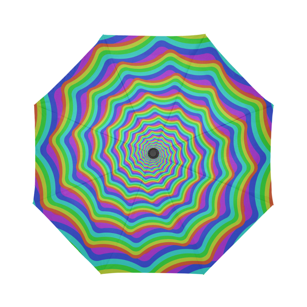 Rainbow shell vortex Auto-Foldable Umbrella (Model U04)