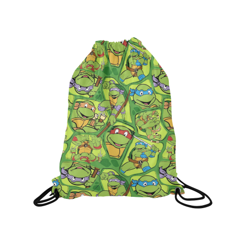 Teenage Mutant Ninja Turtles (TMNT) Medium Drawstring Bag Model 1604 (Twin Sides) 13.8"(W) * 18.1"(H)