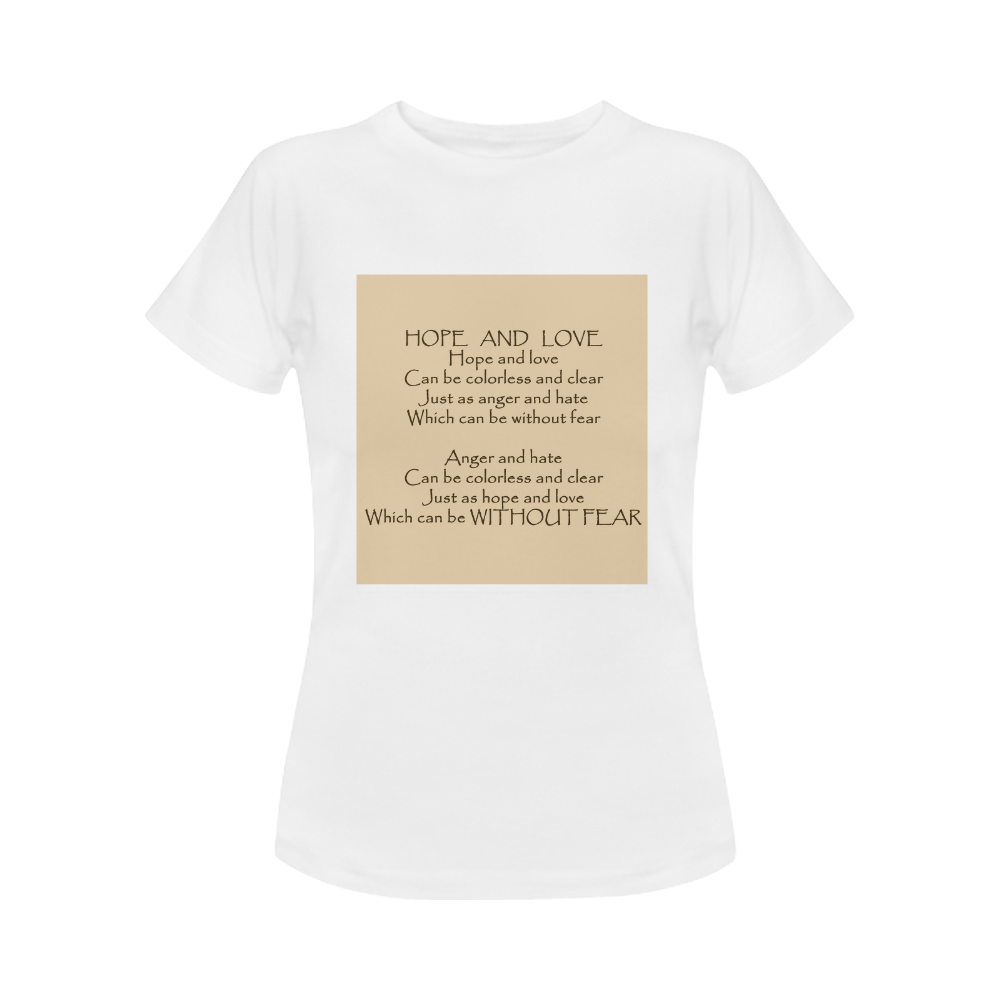 Hope And Love Poem t-shirt tshirt Women's T-Shirt in USA Size (Front Printing Only)