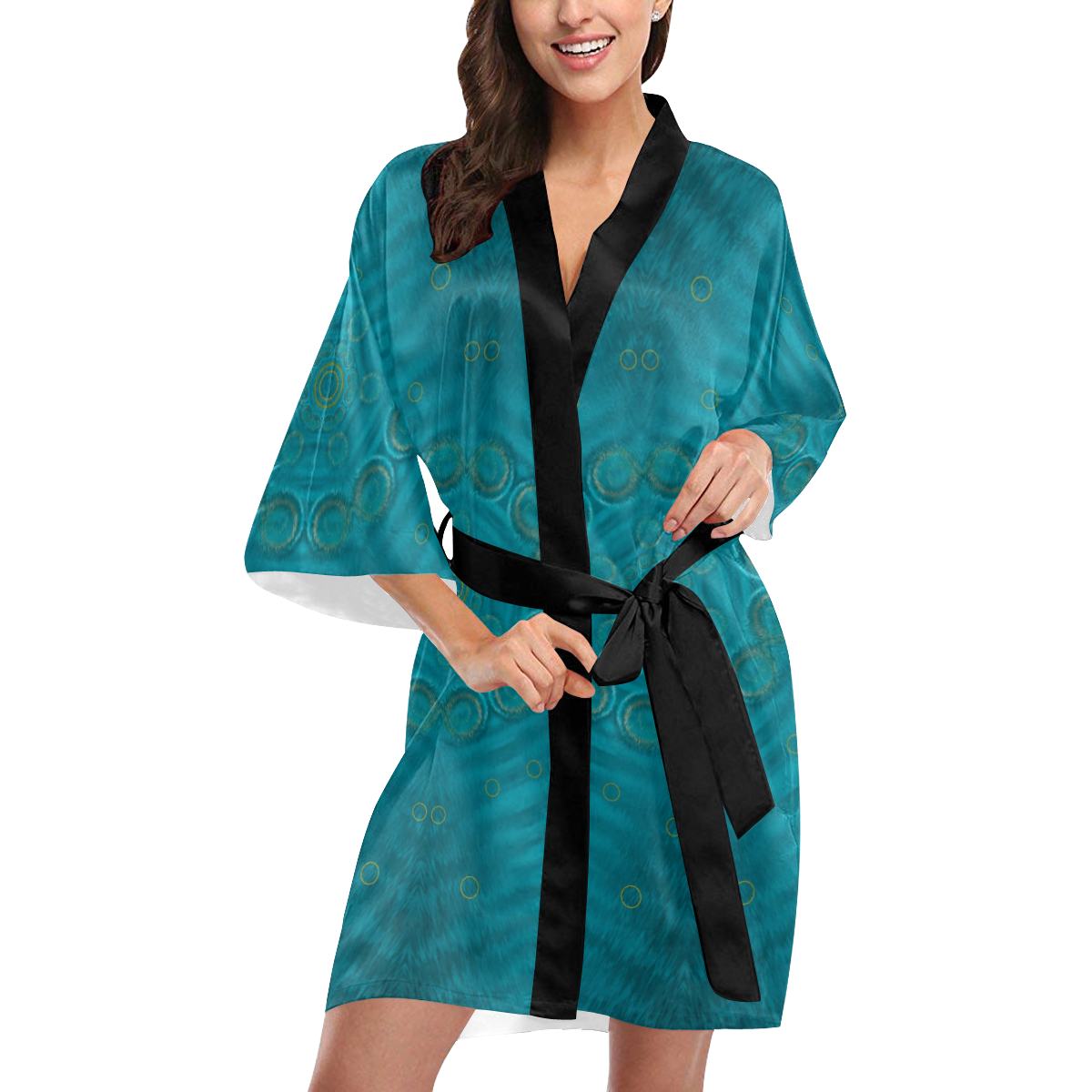 spiritual sun is raising  peace of mind sea Kimono Robe