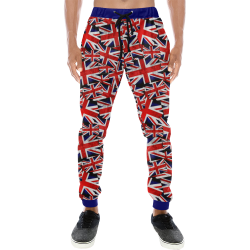 Union Jack British UK Flag - Blue Men's All Over Print Sweatpants (Model L11)