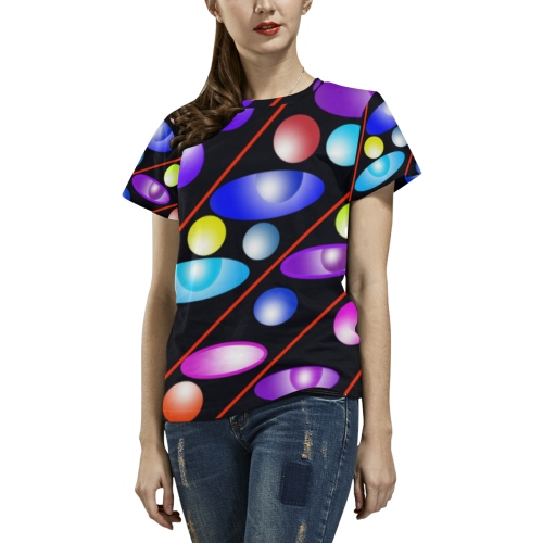 Sweet Dreams All Over Print T-Shirt for Women (USA Size) (Model T40)
