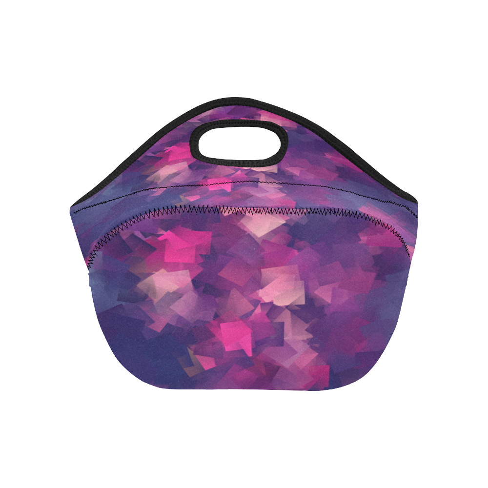 purple pink magenta cubism #modern Neoprene Lunch Bag/Small (Model 1669)
