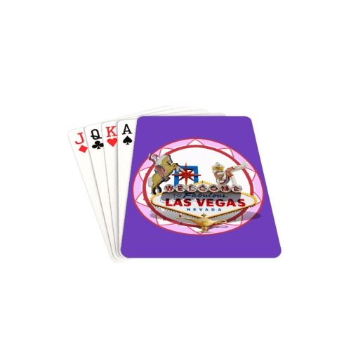 LasVegasIcons Poker Chip - Pink on Purple Playing Cards 2.5"x3.5"
