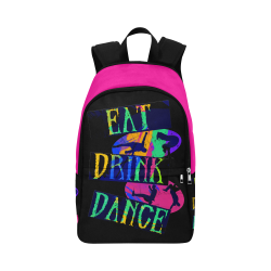 Break Dancing Colorful / Black / Pink Fabric Backpack for Adult (Model 1659)