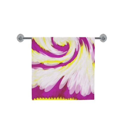 Pink Yellow Tie Dye Swirl Abstract Bath Towel 30"x56"