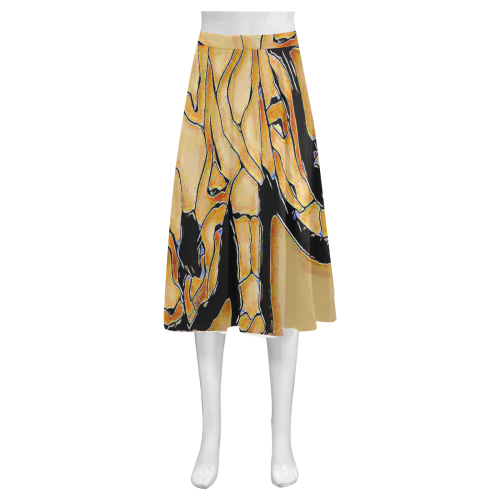 Shadow of an Elephant Mnemosyne Women's Crepe Skirt (Model D16)