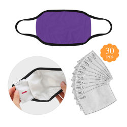 color rebecca purple Mouth Mask (30 Filters Included) (Non-medical Products)
