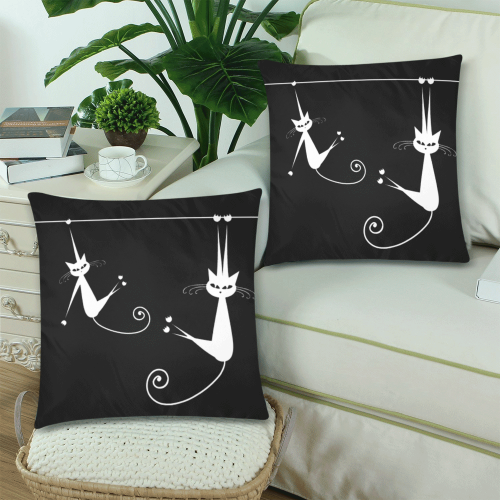Sling Custom Zippered Pillow Cases 18"x 18" (Twin Sides) (Set of 2)