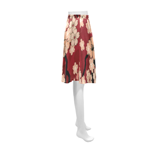 Sakura Breeze Ruby Wine Athena Women's Short Skirt (Model D15)