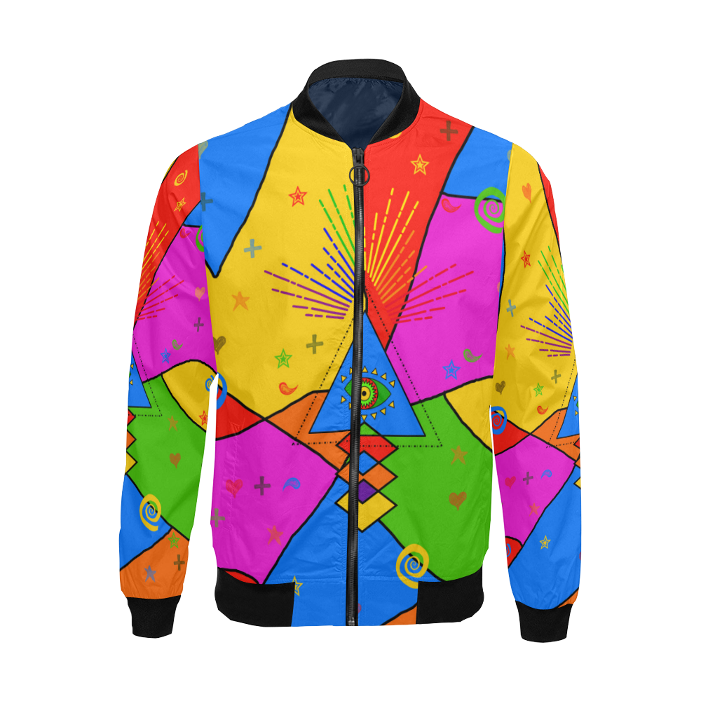 All Seeing Eye Popart All Over Print Bomber Jacket for Men/Large Size (Model H19)