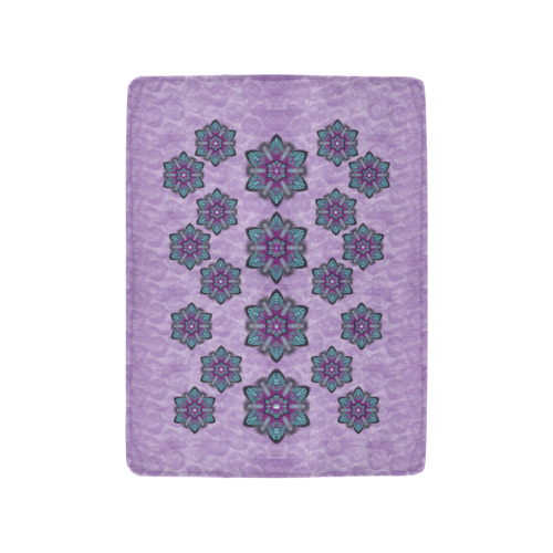 a gift with flowers stars and bubble wrap Ultra-Soft Micro Fleece Blanket 30''x40''