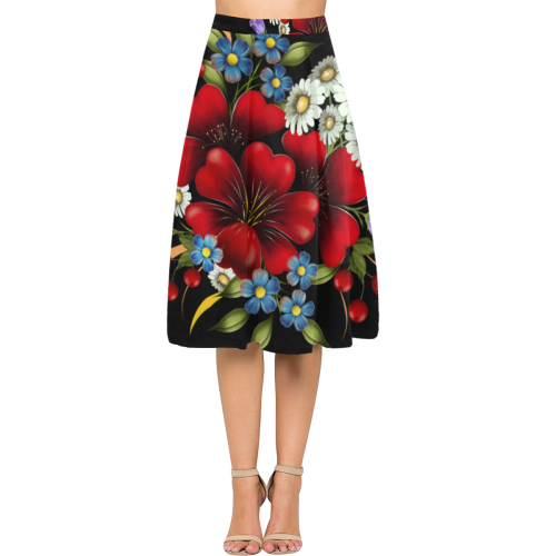 Bouquet Of Flowers Aoede Crepe Skirt (Model D16)