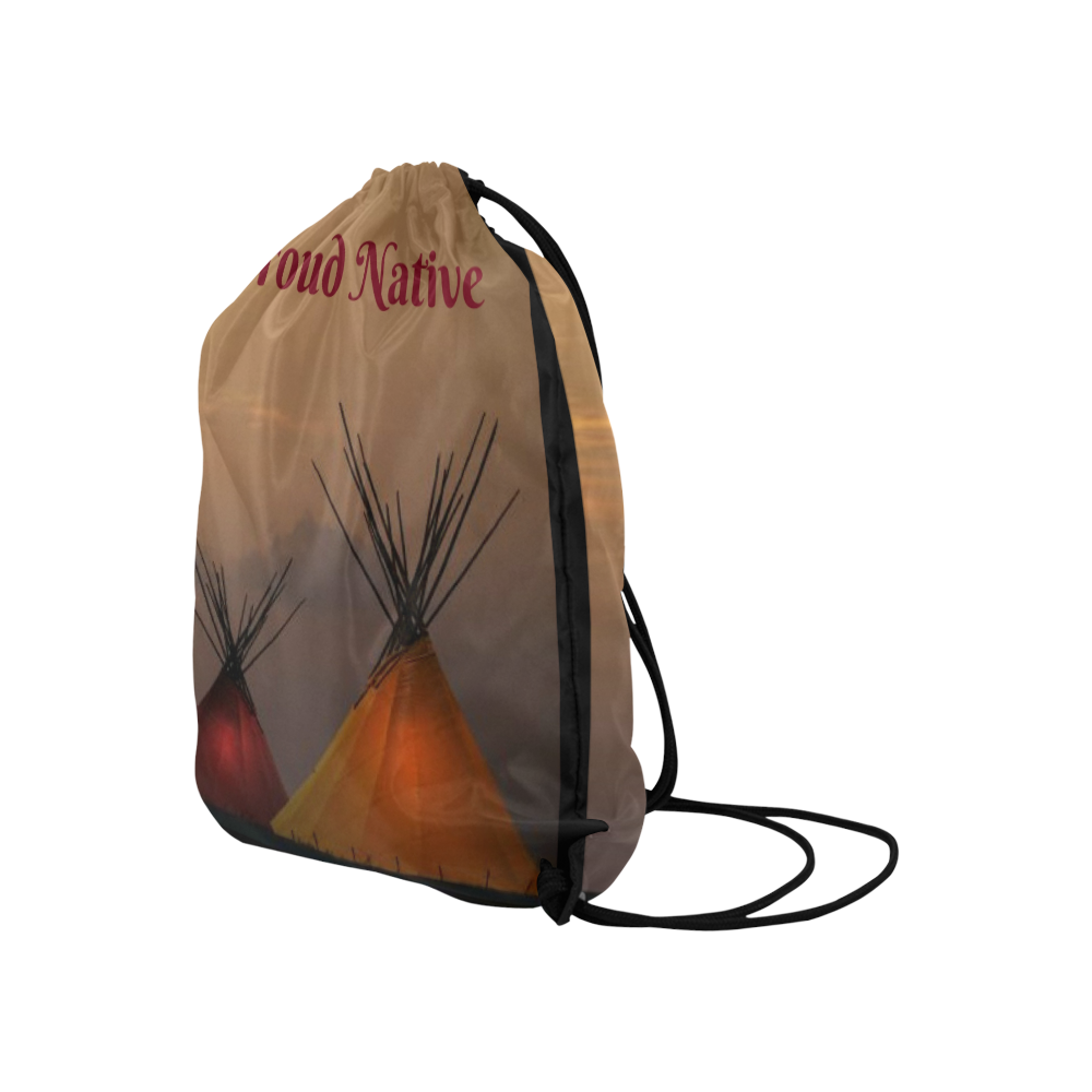 Proud Native Large Drawstring Bag Model 1604 (Twin Sides)  16.5"(W) * 19.3"(H)