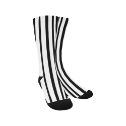 Black & White Stripes Men's Custom Socks