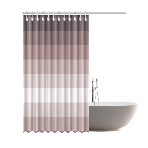 Grey multicolored stripes Shower Curtain 72"x84"