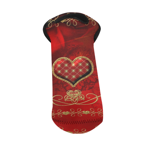 Wonderful decorative heart Neoprene Wine Bag