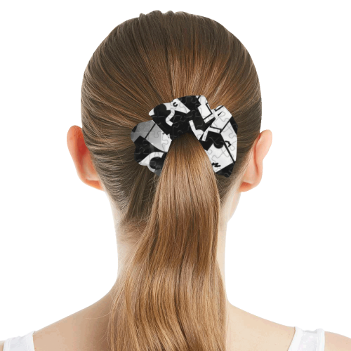 Balck and White by Nico Bielow All Over Print Hair Scrunchie