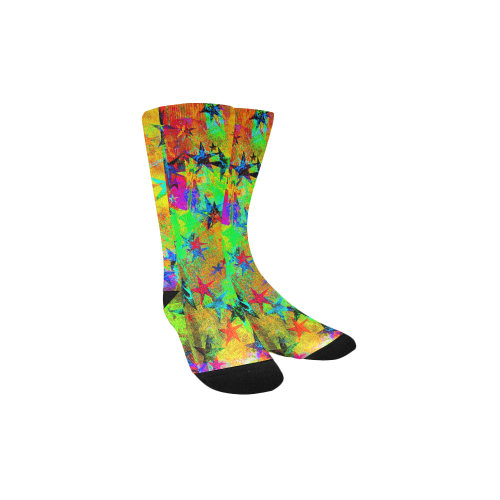 stars and texture colors Kids' Custom Socks