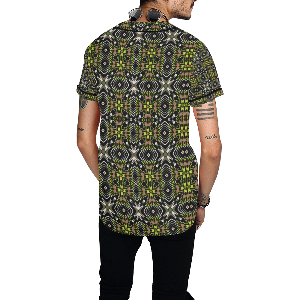 geometric pattern 3 by JamColors All Over Print Baseball Jersey for Men (Model T50)
