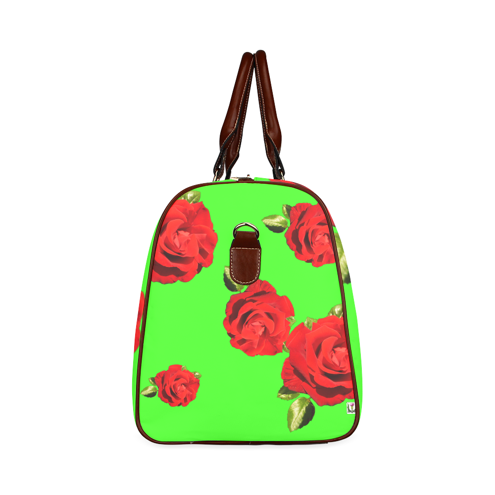 Fairlings Delight's Floral Luxury Collection- Red Rose Waterproof Travel Bag/Large 53086g17 Waterproof Travel Bag/Large (Model 1639)