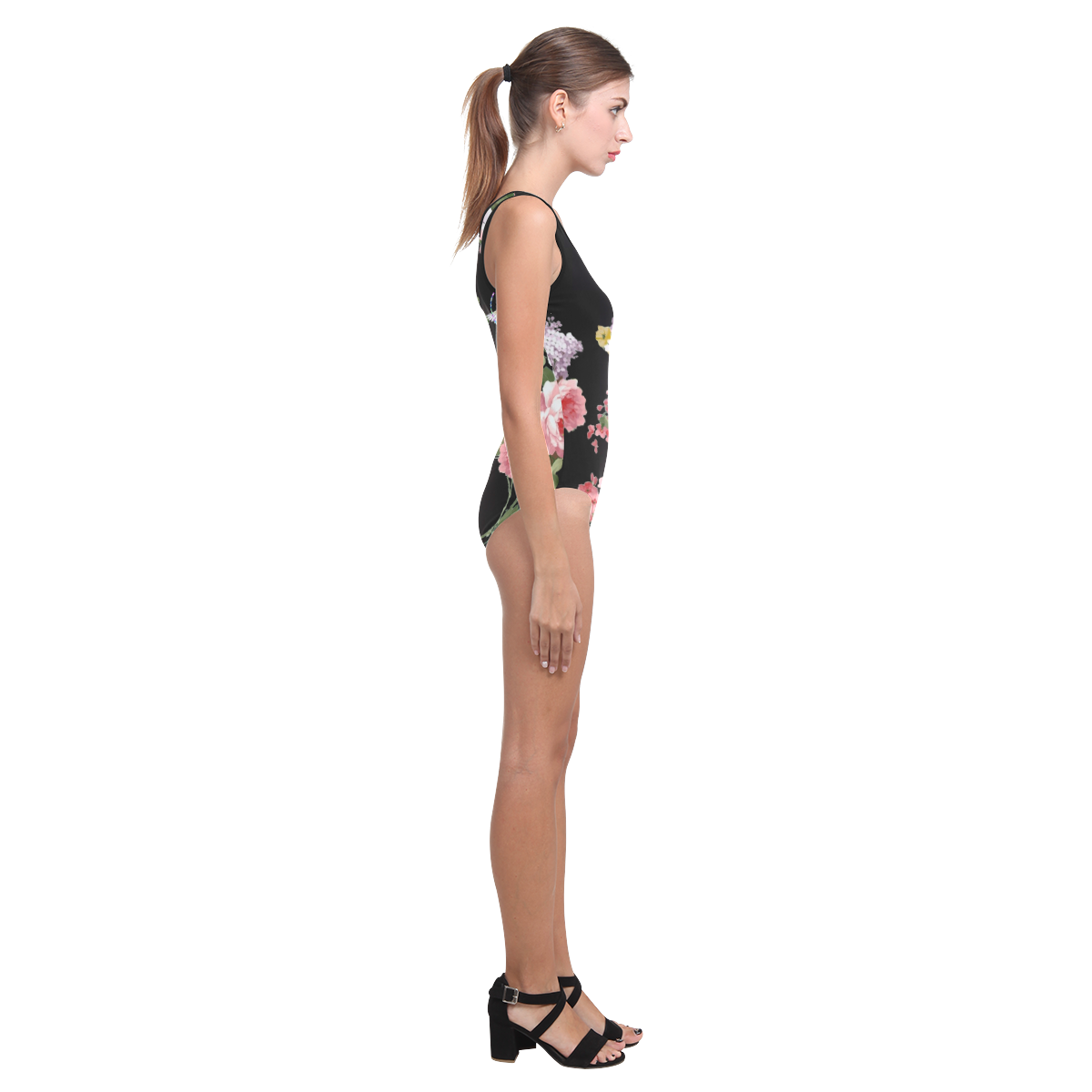 Cockatoos and Hoops Vest One Piece Swimsuit (Model S04)