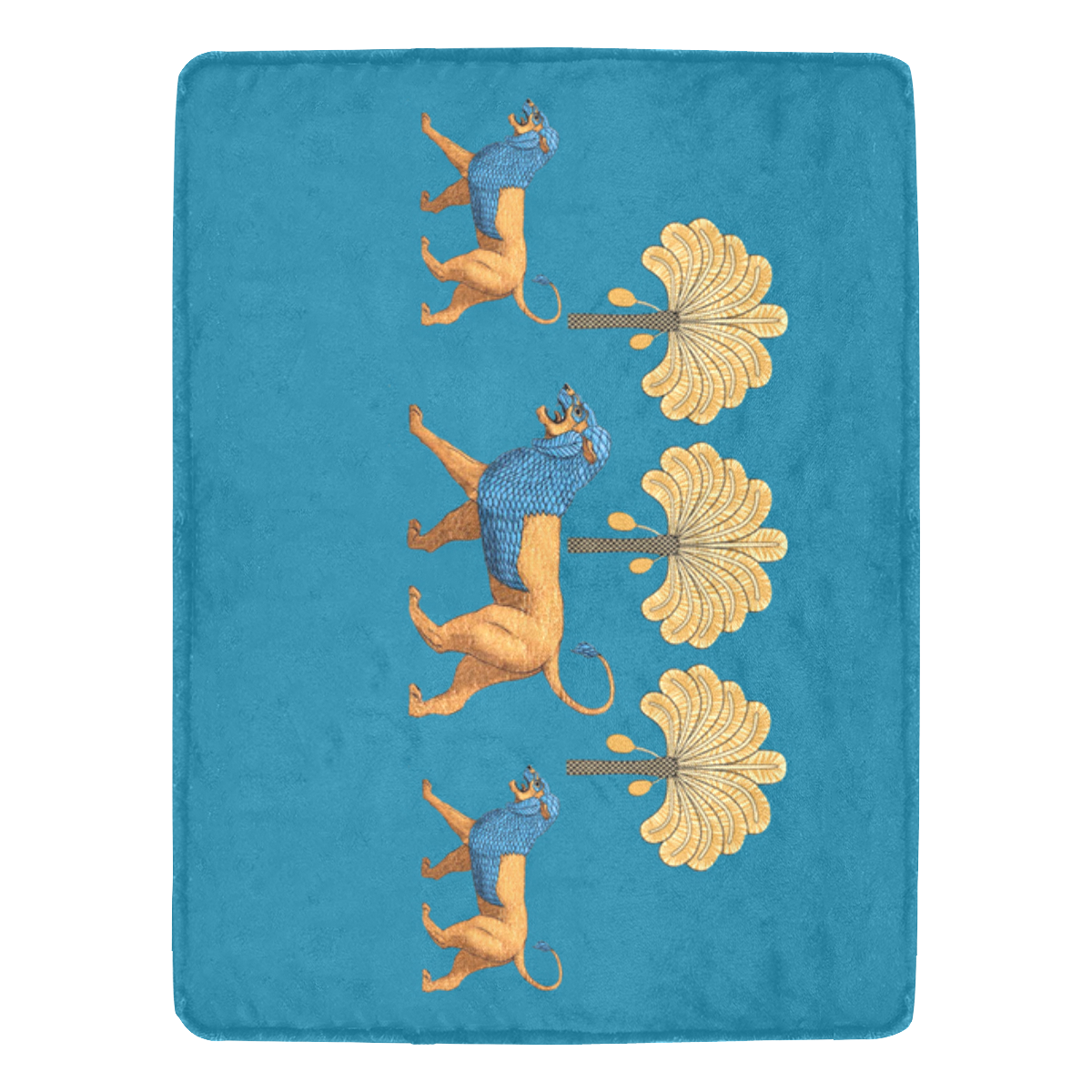 Lion of Mesopotamia Ultra-Soft Micro Fleece Blanket 60"x80"