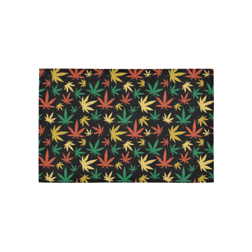 Cannabis Pattern Area Rug 5'x3'3''