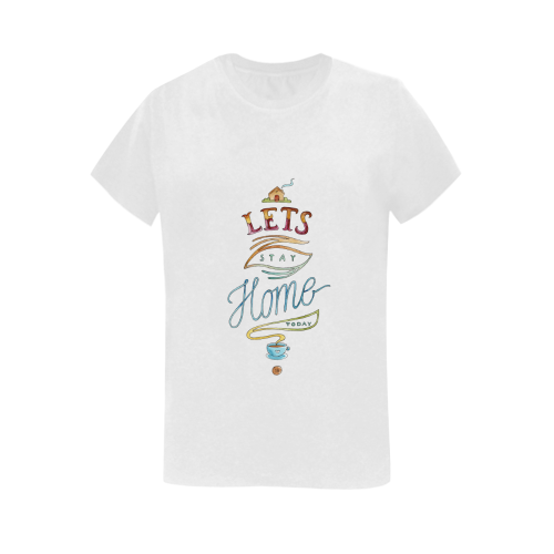 Watercolor Lettering Women's T-Shirt in USA Size (Two Sides Printing)