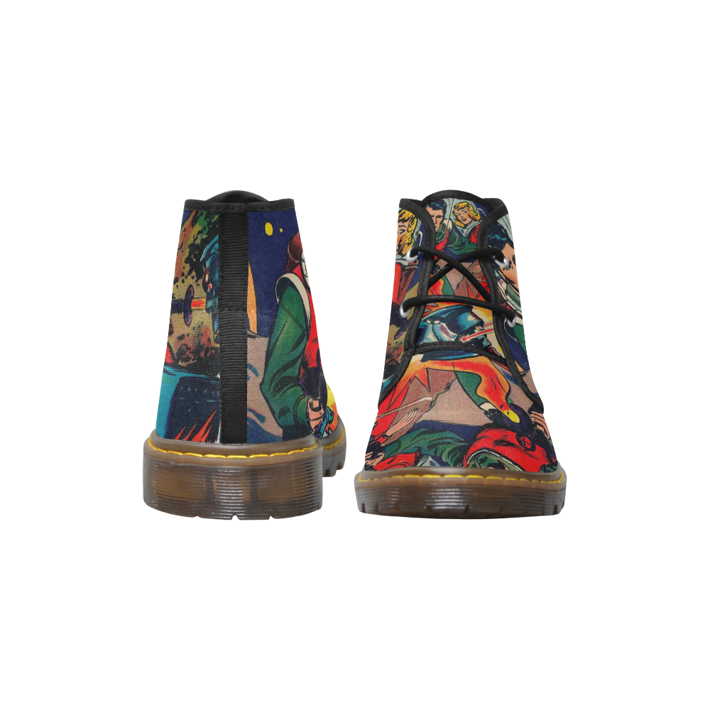 Battle in Space Women's Canvas Chukka Boots (Model 2402-1)