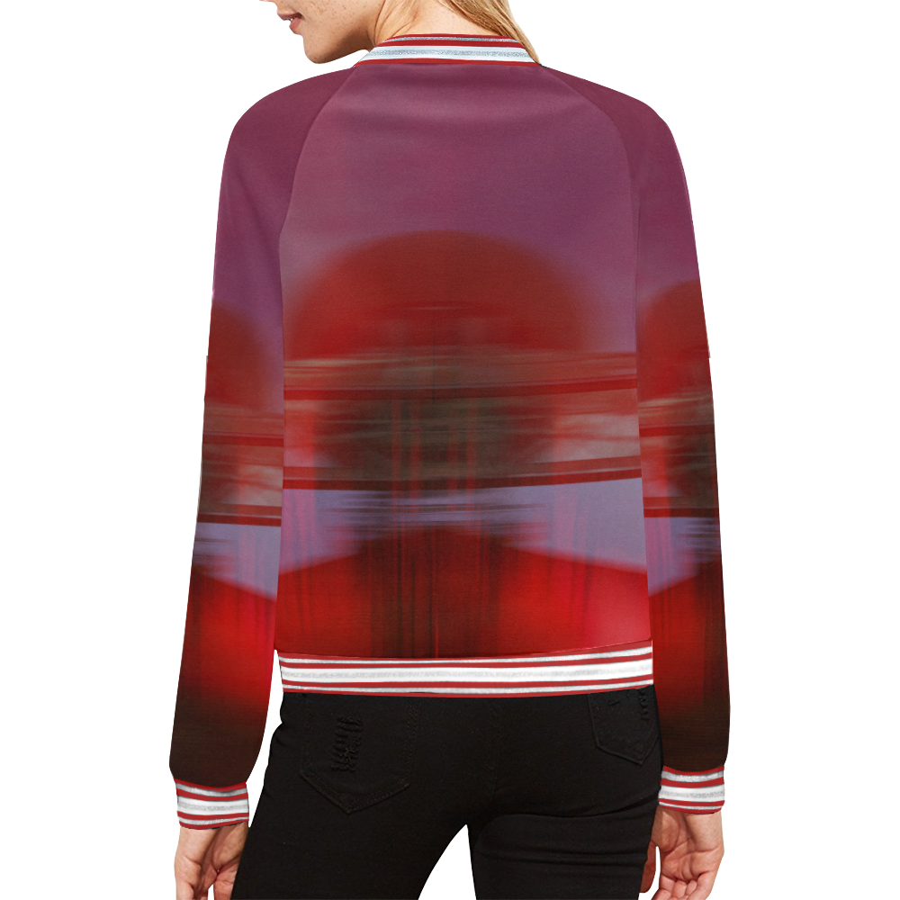 Industrial All Over Print Bomber Jacket for Women (Model H21)