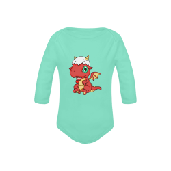 Baby Red Dragon Mint Baby Powder Organic Long Sleeve One Piece (Model T27)