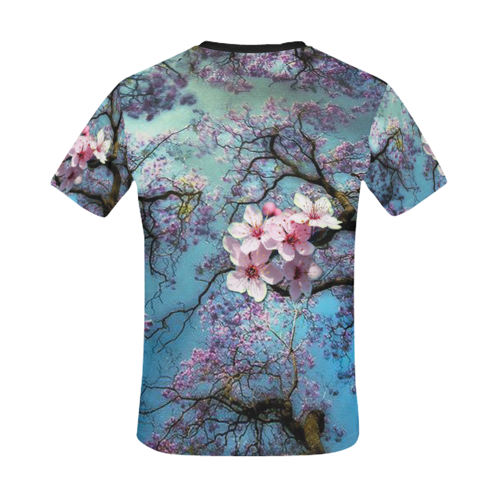 Cherry blossomL All Over Print T-Shirt for Men/Large Size (USA Size) Model T40)