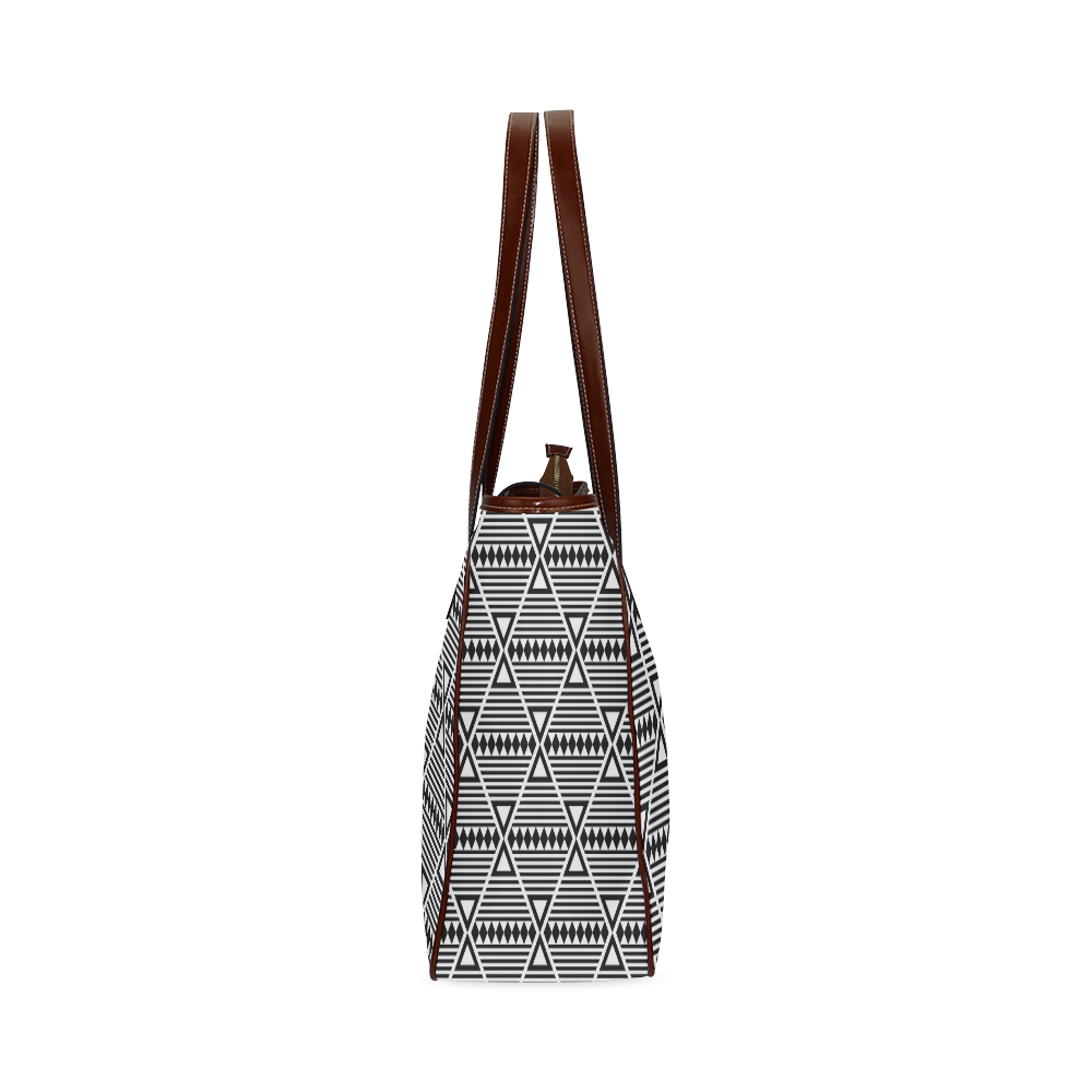 Black Aztec Tribal Classic Tote Bag (Model 1644)