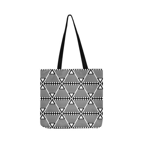 Black Aztec Tribal Reusable Shopping Bag Model 1660 (Two sides)