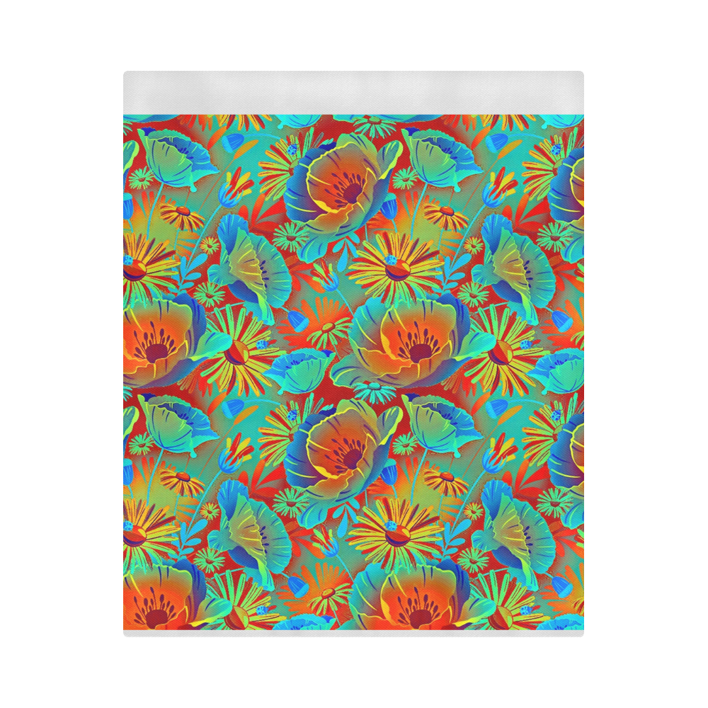 bright tropical floral Duvet Cover 86"x70" ( All-over-print)