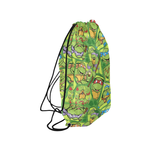 Teenage Mutant Ninja Turtles (TMNT) Small Drawstring Bag Model 1604 (Twin Sides) 11"(W) * 17.7"(H)