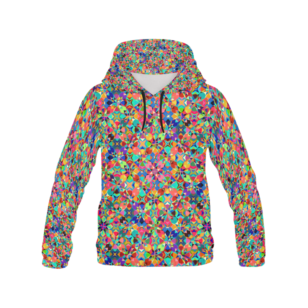 Multicolored Geometric Pattern All Over Print Hoodie for Men (USA Size) (Model H13)