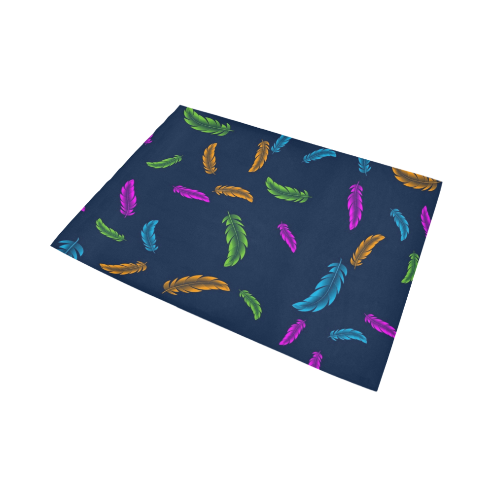 Neon Feathers Area Rug7'x5'