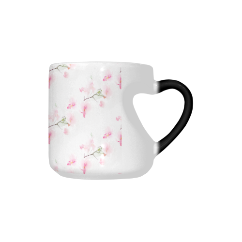 Pattern Orchidées Heart-shaped Morphing Mug