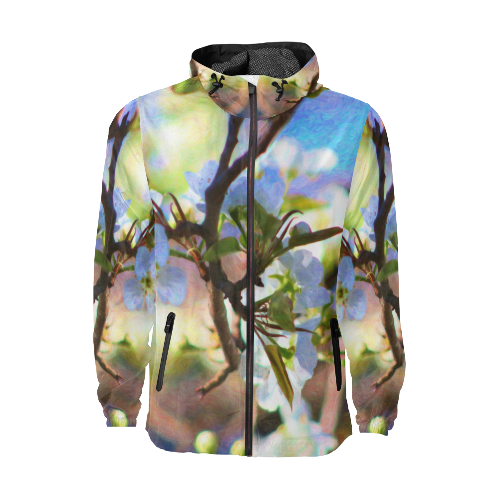 Pear Tree Blossoms Unisex All Over Print Windbreaker (Model H23)