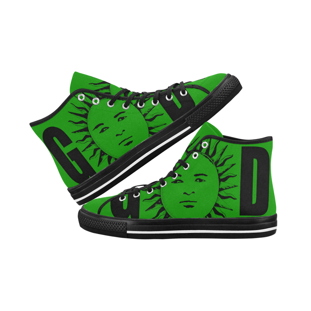 GOD Men Retros Light Green & Black Vancouver H Men's Canvas Shoes/Large (1013-1)
