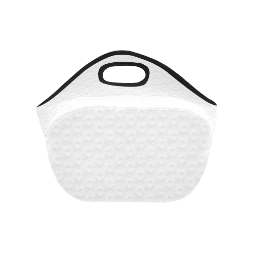 White Rombus Pattern Neoprene Lunch Bag/Small (Model 1669)