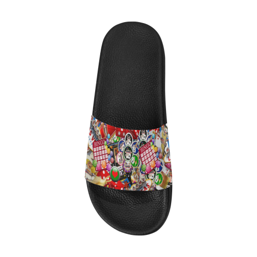 Gamblers Delight - Las Vegas Icons Women's Slide Sandals (Model 057)