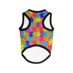 Rainbow Jigsaw Puzzle All Over Print Pet Tank Top