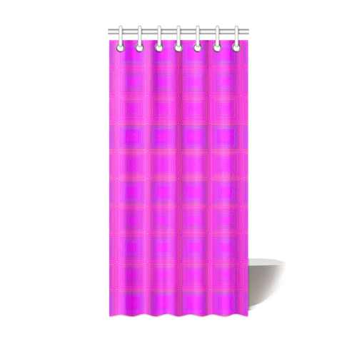 Pink golden multicolored multiple squares Shower Curtain 36"x72"