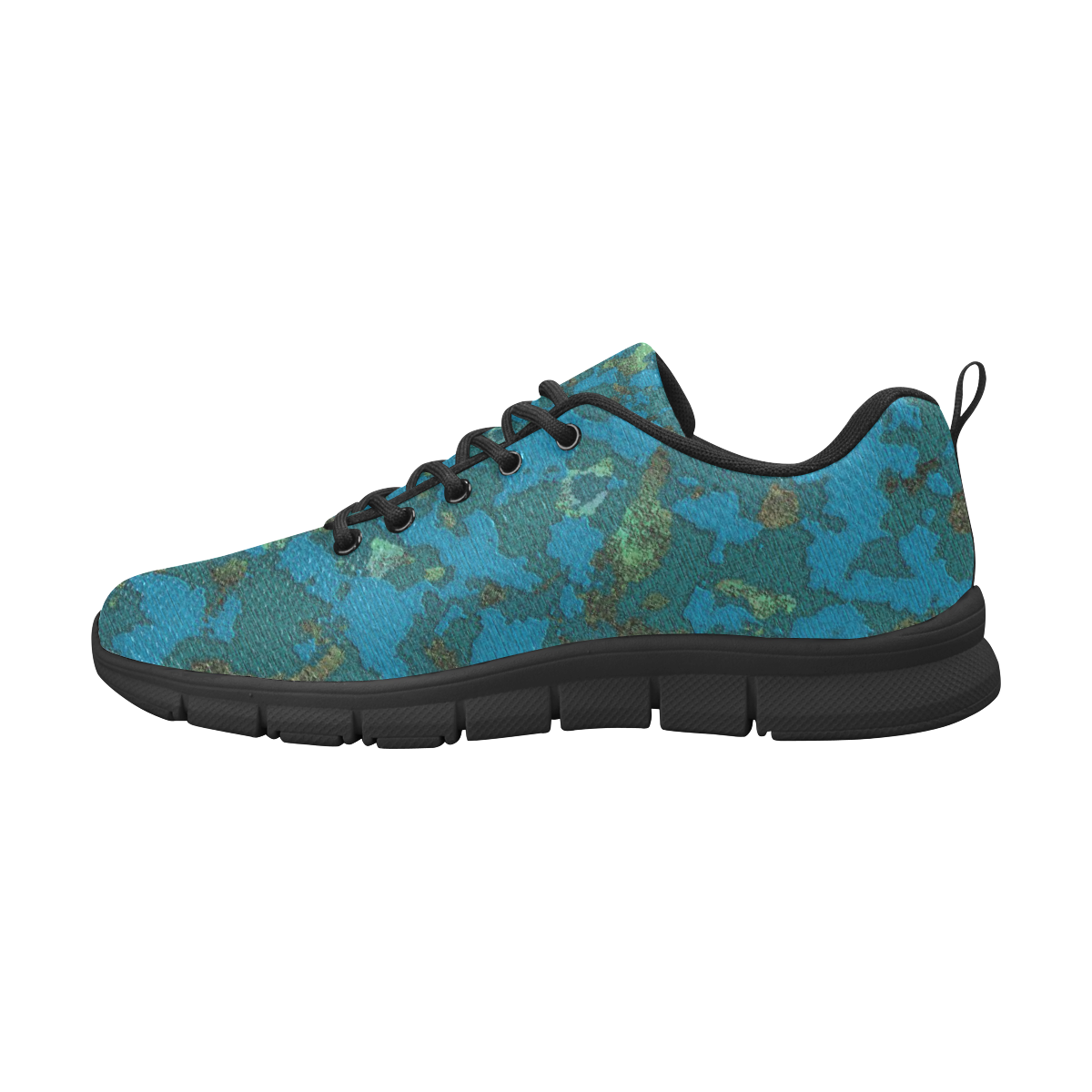 BLUE CAMOUFLAGE WOODLAND MEN Men's Breathable Running Shoes (Model 055)