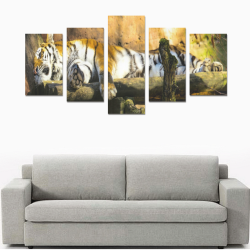 Tiger Panoramic Canvas Print Sets C (No Frame)