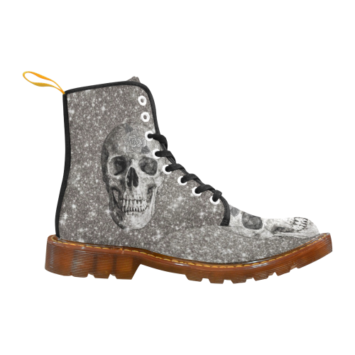 Modern sparkling Skull A by JamColors Martin Boots For Women Model 1203H