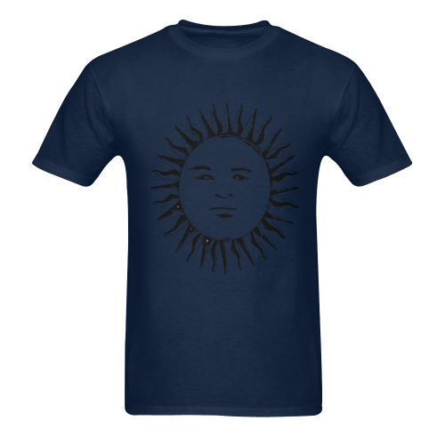 GOD Big Face Tee Navy Men's T-Shirt in USA Size (Two Sides Printing)